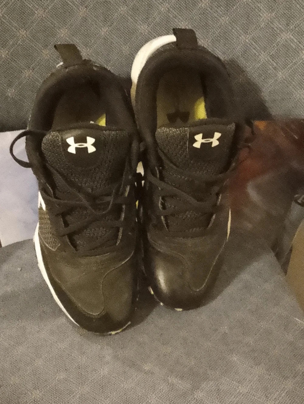 Under Armour Kids Black and White Athletic Sneakers